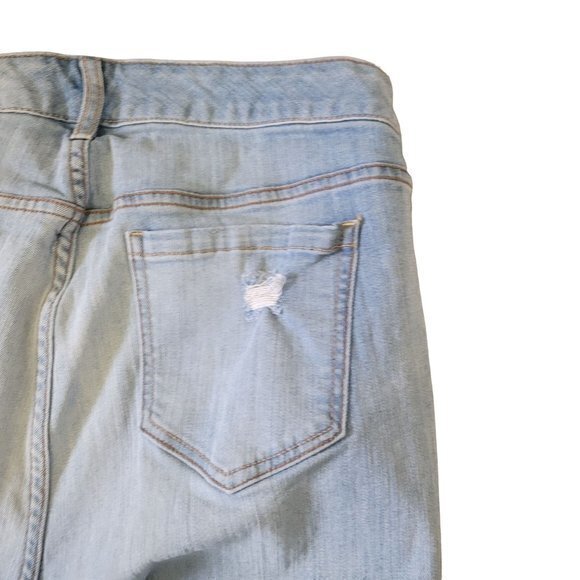 Torrid Womens Plus Size 20 Girlfriend Jeans Ripped Destruction - Picture 8 of 10